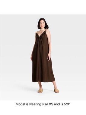 A New Day Sleeveless Tie-Front Maxi Dress